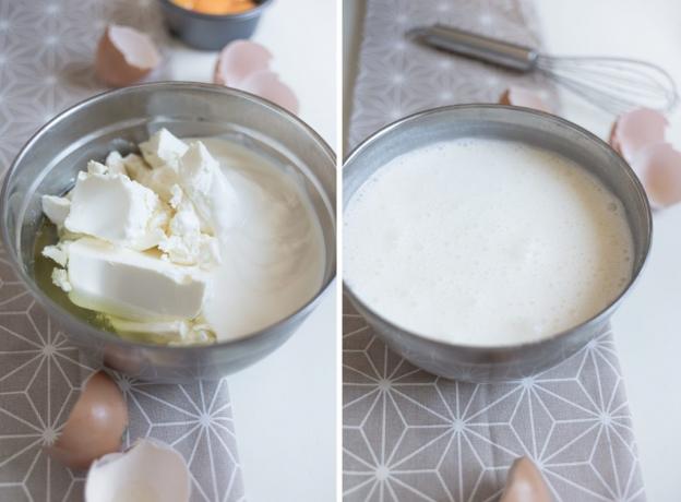 Białko deser: ser i jogurt wymieszać