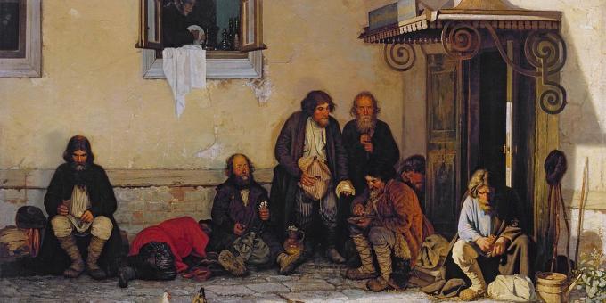 Historia imperium rosyjskiego: "Zemstvo je obiad", obraz Grigorija Miasojedowa, 1872.