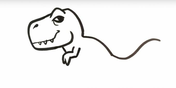 Jak narysować dinozaura: narysuj łapę