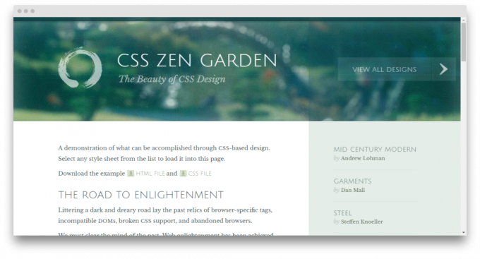 Kaskadowe arkusze stylów: CSS Zen Garden