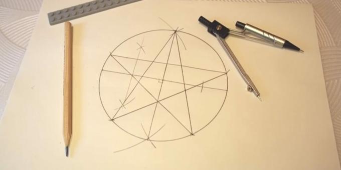 Jak narysować gwiazdę za pomocą kompasu i linijki