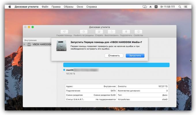 Jak usunąć plik w MacOS: uruchom „Disk Utility”