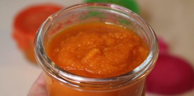 Jak przygotować się do marchewki zimowych: marchew i jabłko puree