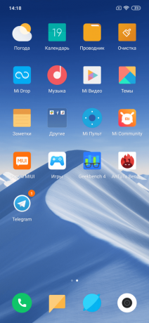 Przegląd Xiaomi Mi 9: ikony pulpitu