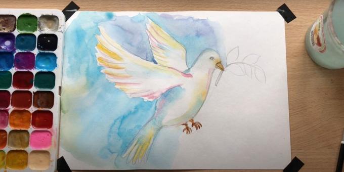 Rysunki na 9 maja: pomaluj gołębia