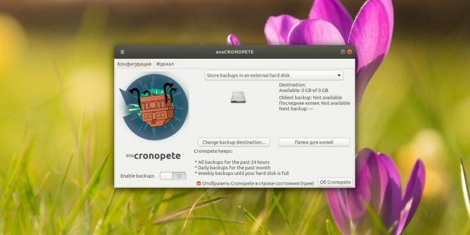 Oprogramowanie do tworzenia kopii zapasowych Cronopete
