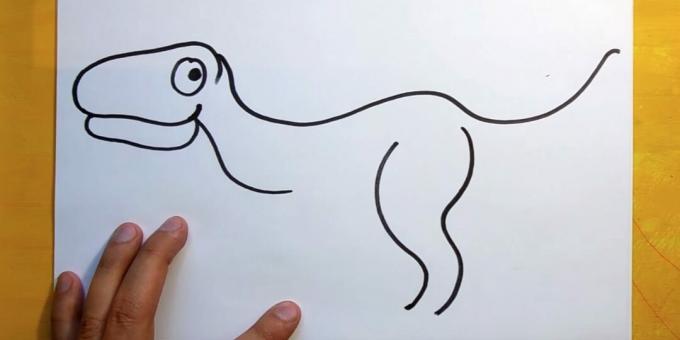Jak narysować dinozaura: narysuj kontur łapy