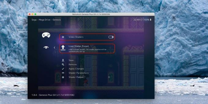 Włącz shadery w Retroarch