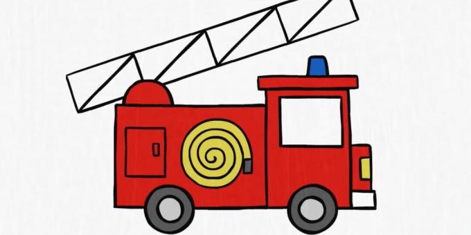 Jak narysować wóz strażacki
