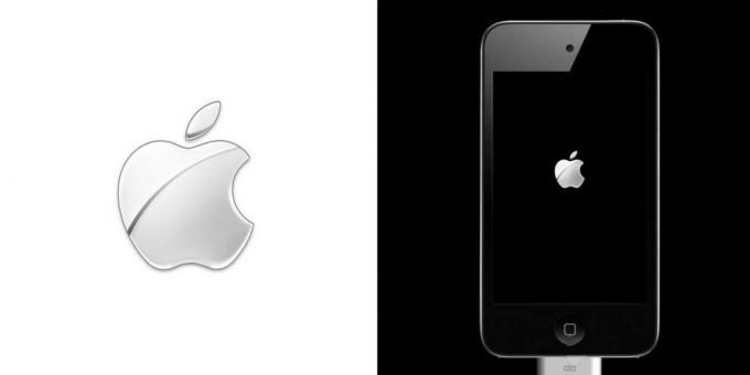 Chromowana wersja logo jest „jabłko” firmy