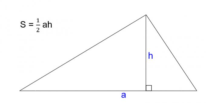 Jak znaleźć obszar trójkąta, znając bok i wysokość