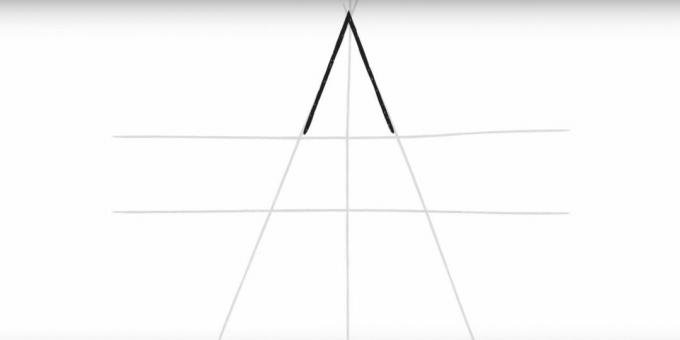 Jak narysować pięcioramienną gwiazdę: zakreśl róg